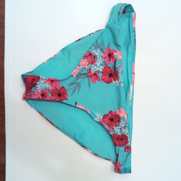 Blue floral bikini top and bottom size s - Picture 2 of 5
